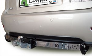 Фаркоп на Lexus RX 270, RX 350, RX 450 (2009-) с нерж.пластиной (Лидер-Плюс L103-F(N))