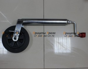 Опорное колесо для прицепа (D=48), 150 кг с тормозом Pinstop