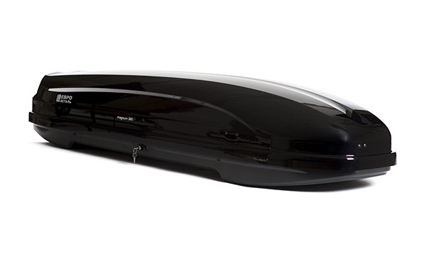 Автомобильный Бокс на крышу Евродеталь "Магнум 390" (390 литров, черный металлик)