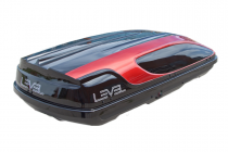 Автобокс LEVEL Касатка (450 л) черно-красный глянец